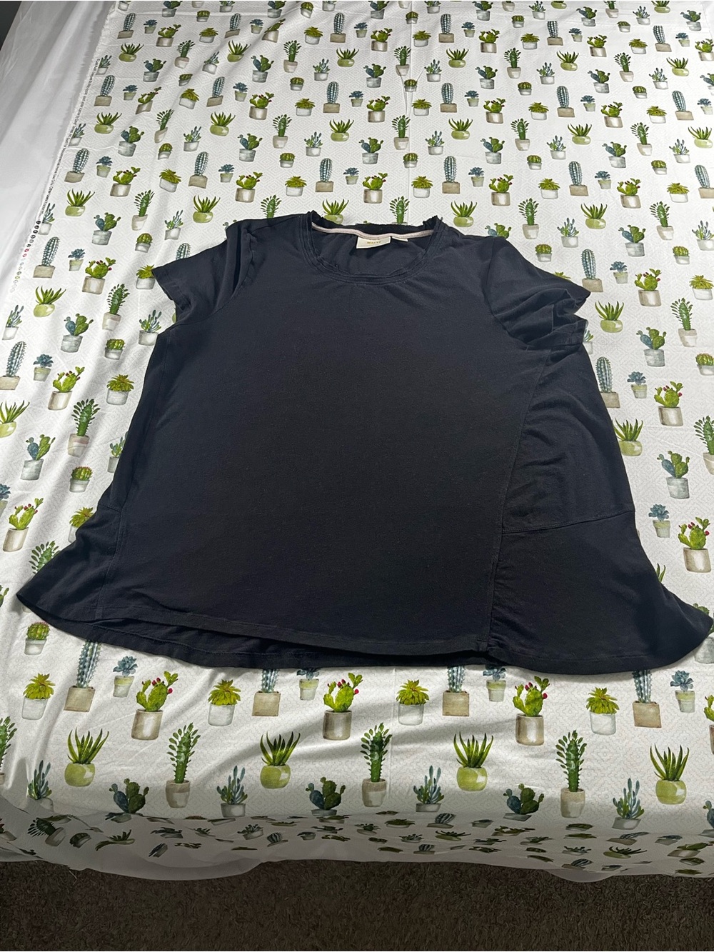 Maeve by Anthropologie Women’s top Black X-Large hi-cap sleeve